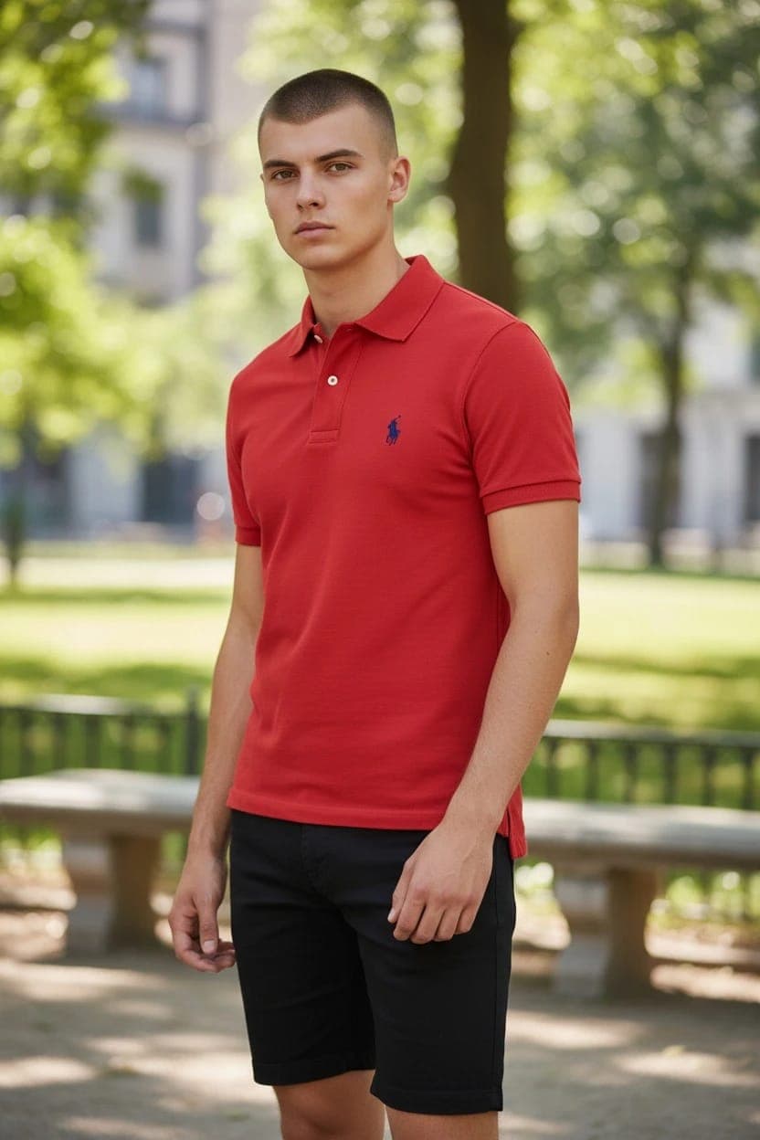 Polo Cuello Camisero Polo Ralph Lauren — ROJO - S