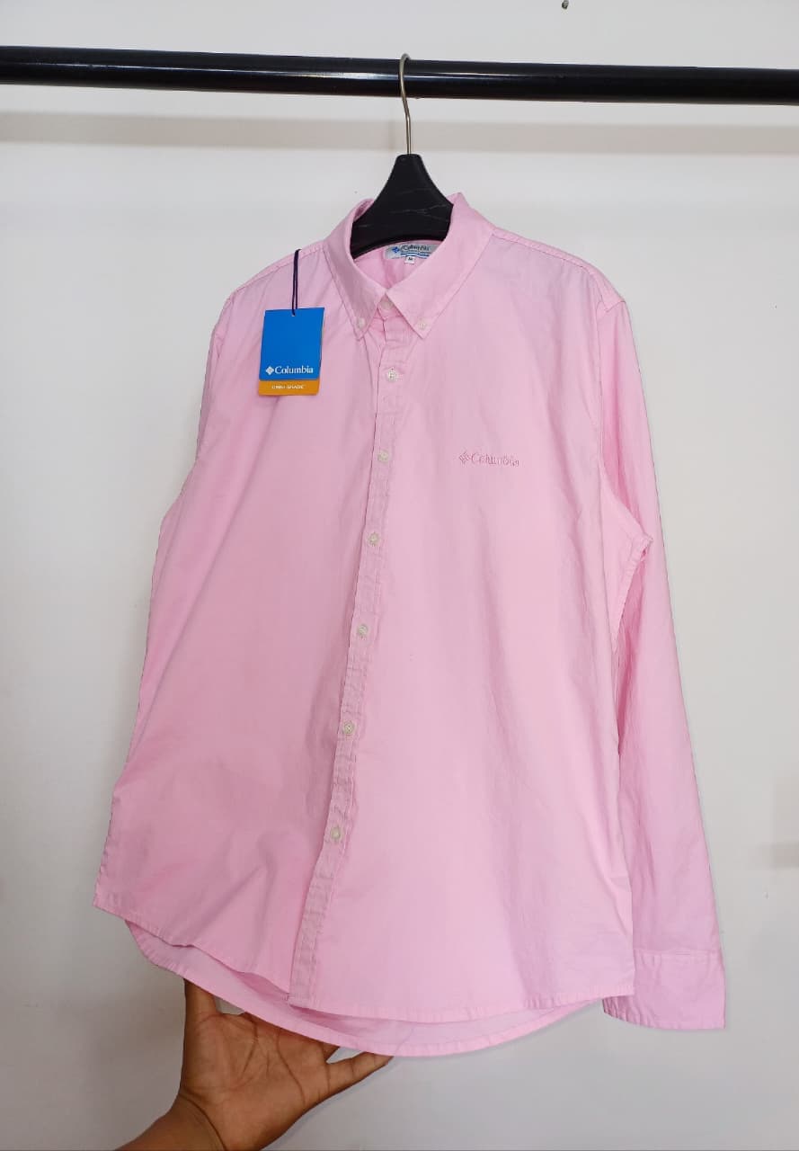 Camisa Manga Larga Columbia Clasica (sin respirador) — ROSADO - M