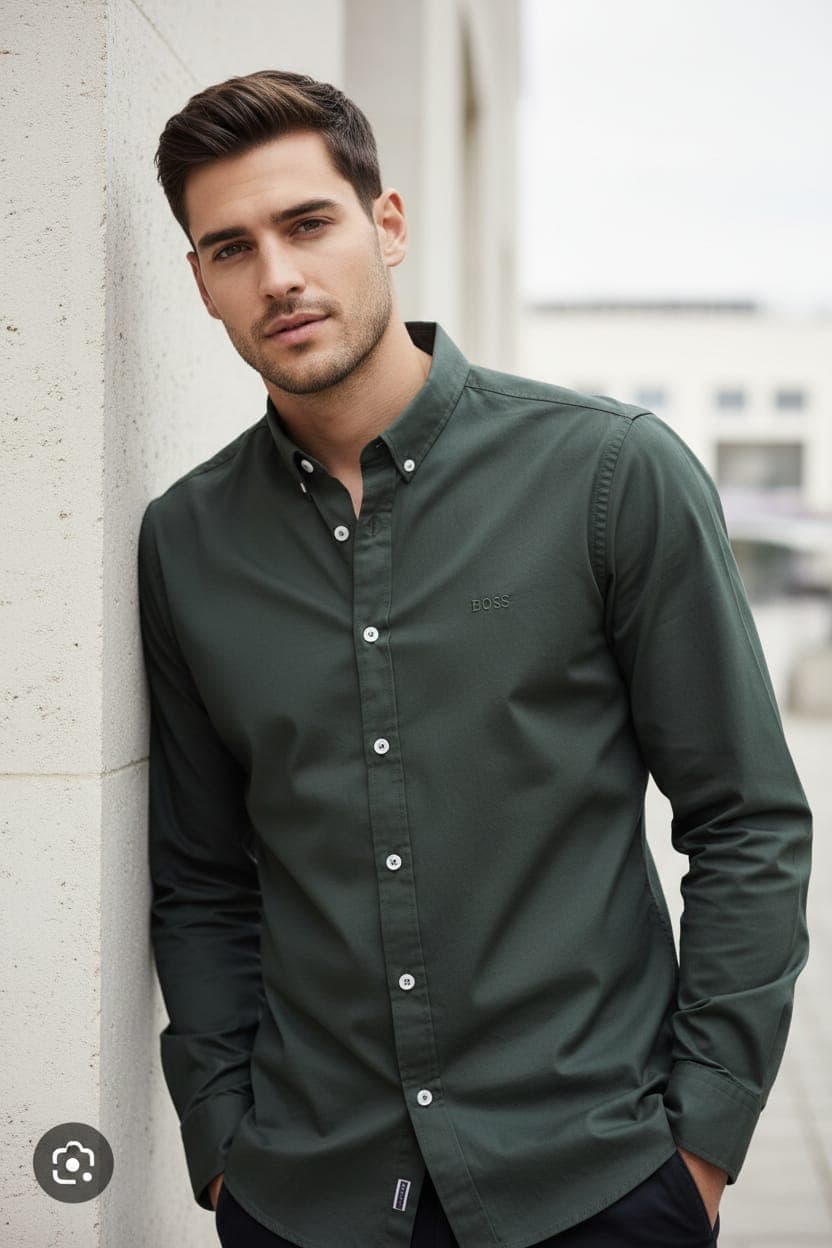 Camisa Manga Larga Hugo Boss clasica para caballero