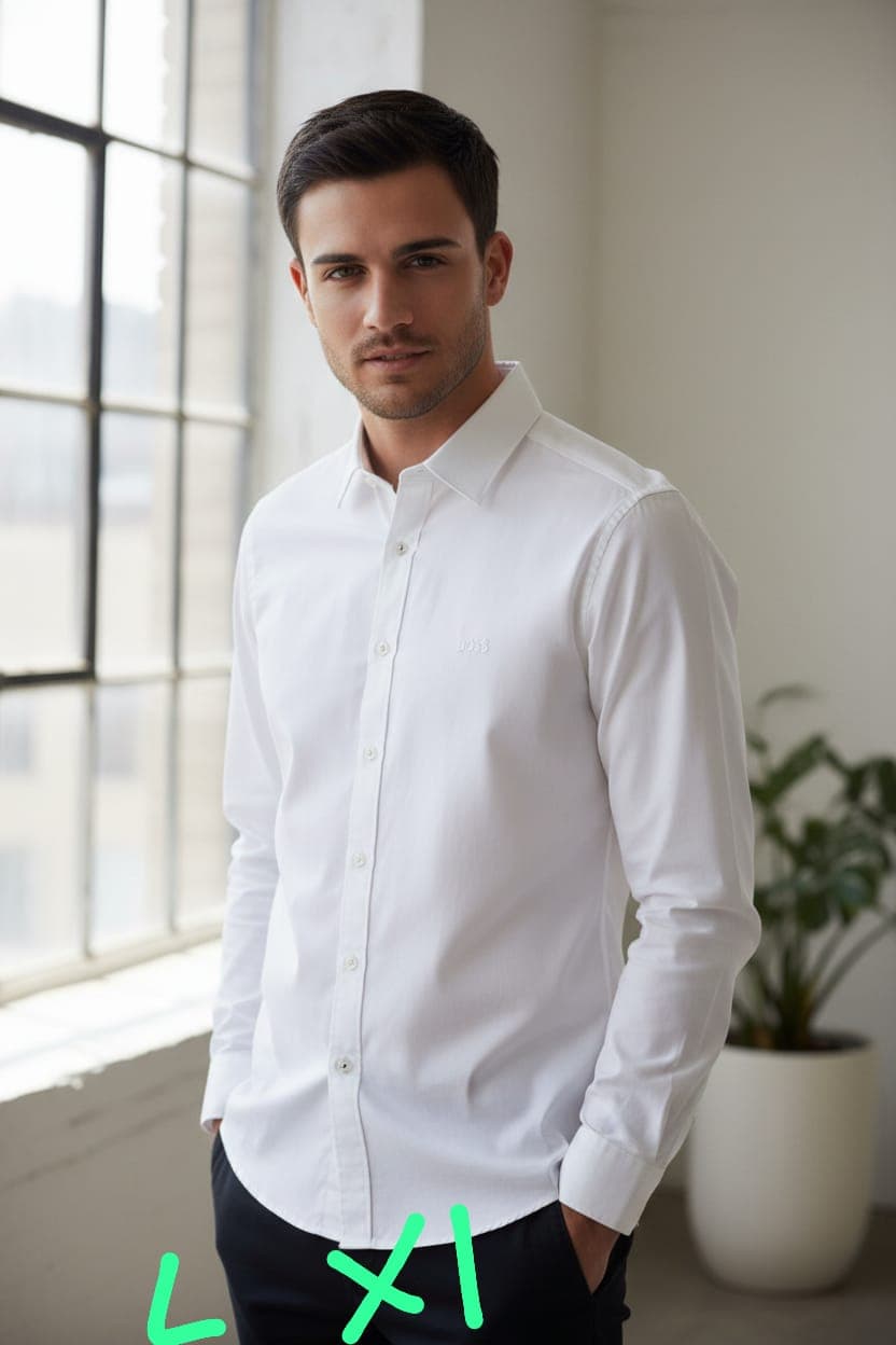 Camisa Manga Larga Hugo Boss clasica para caballero