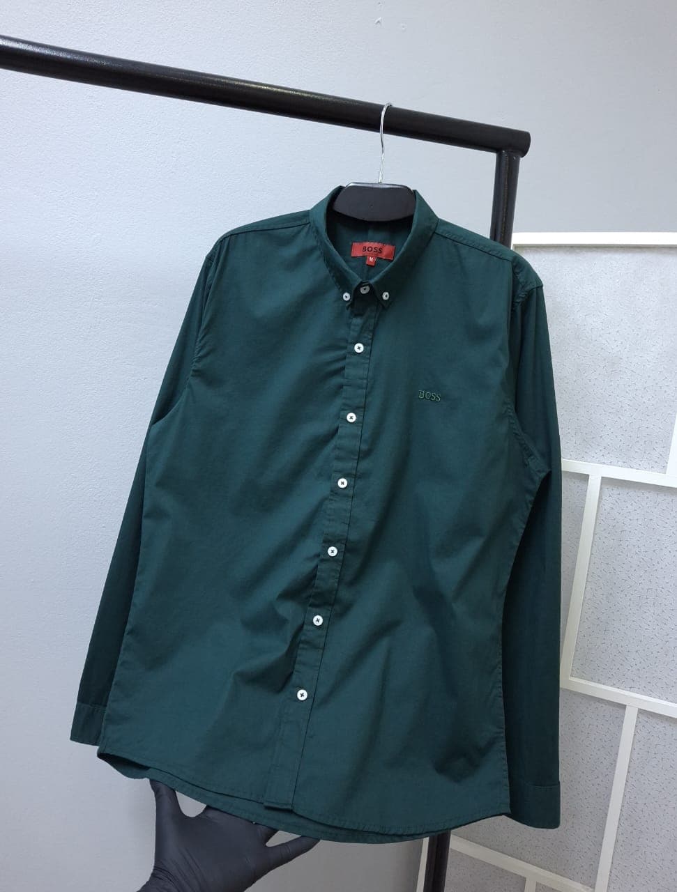 Camisa Manga Larga Hugo Boss clasica para caballero — VERDE BOTELLA - XL