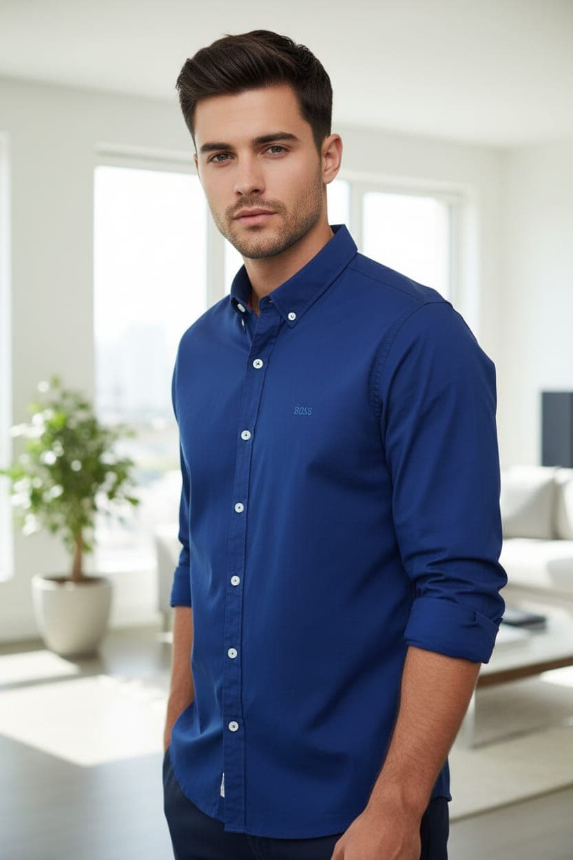 Camisa Manga Larga Hugo Boss clasica para caballero