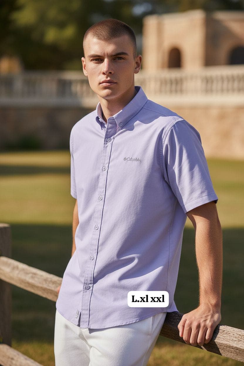 Camisa Manga Corta Columbia para caballero clasica (sin respirador)