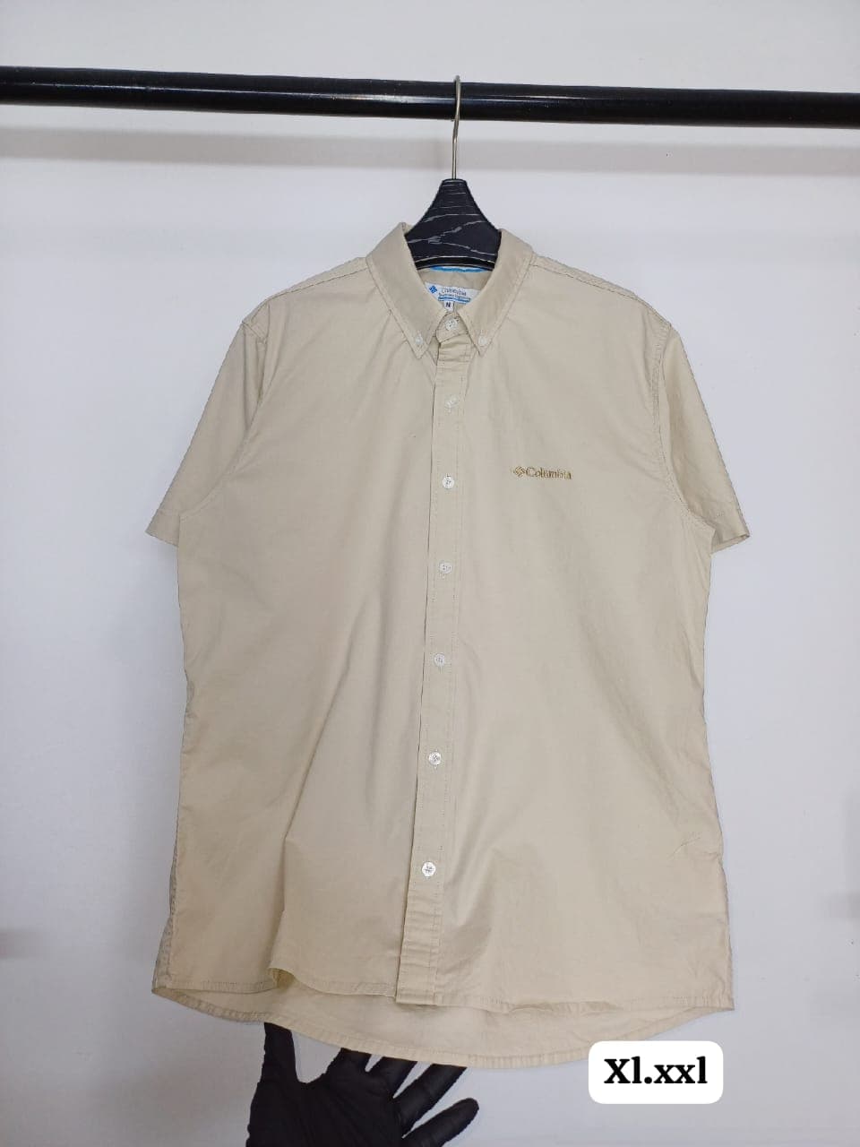 Camisa Manga Corta Columbia para caballero clasica (sin respirador) — BEIGE