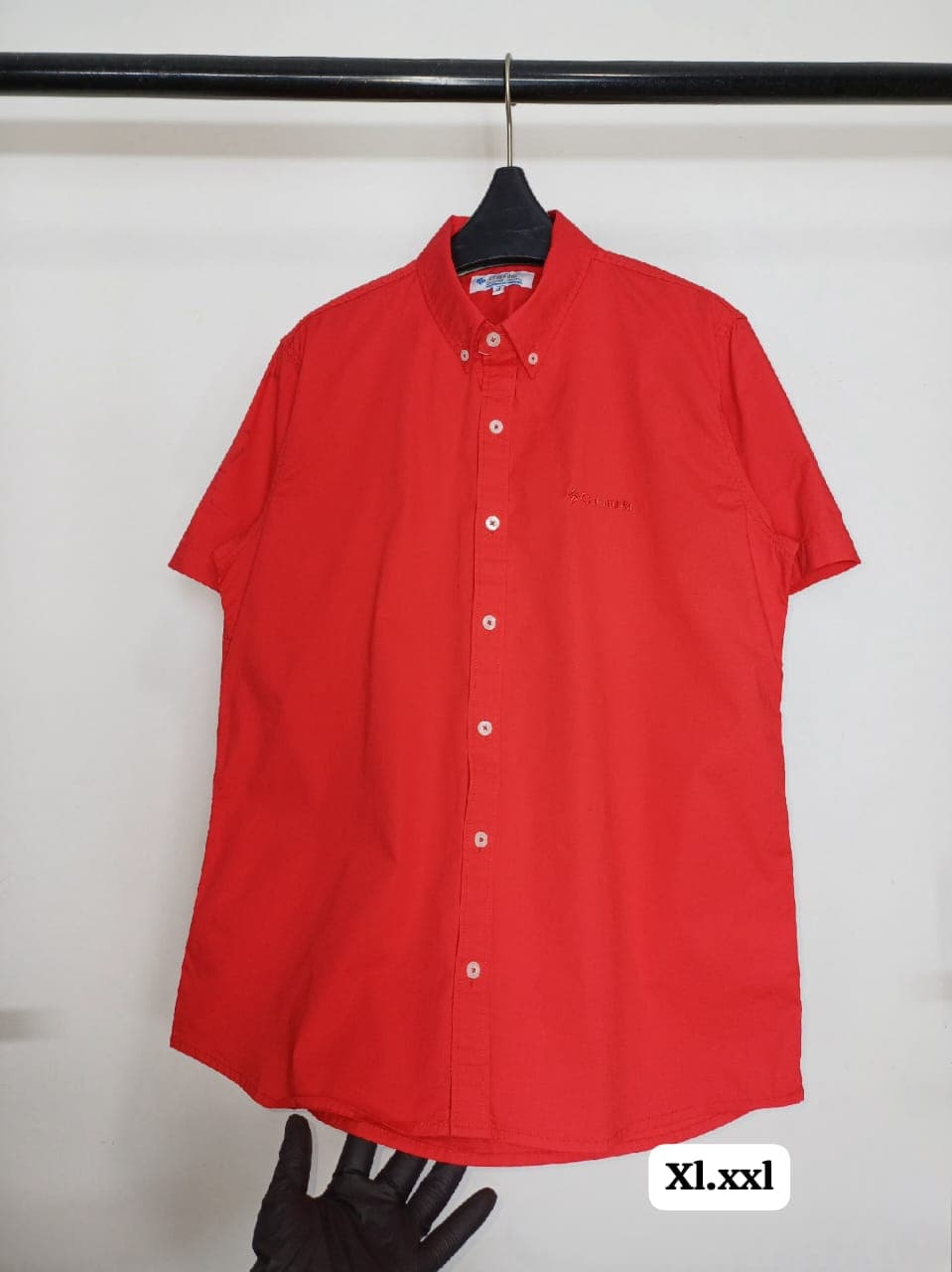 Camisa Manga Corta Columbia para caballero clasica (sin respirador) — ROJO