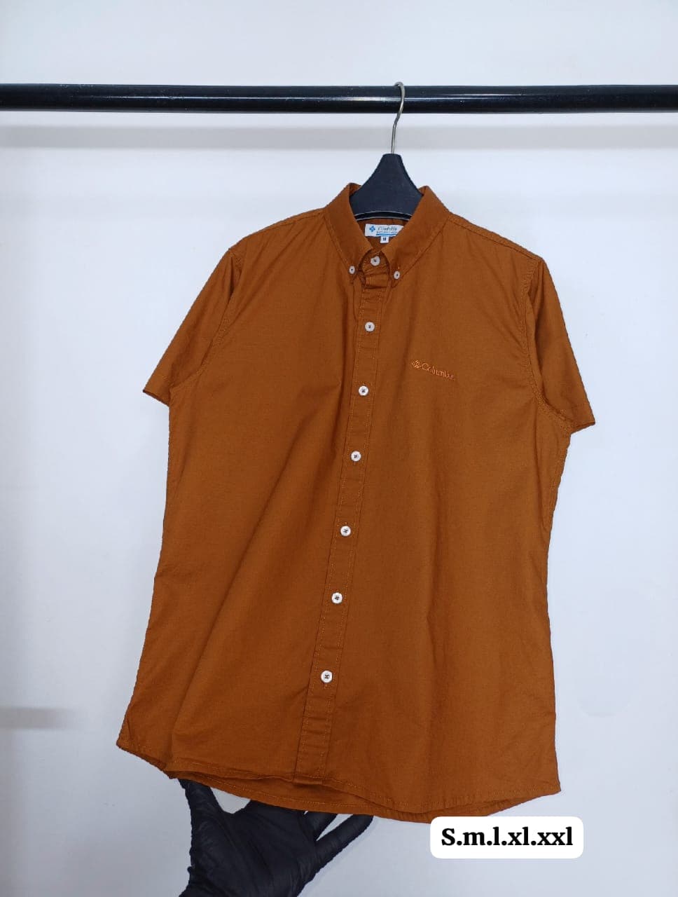 Camisa Manga Corta Columbia para caballero clasica (sin respirador) — CAMELL