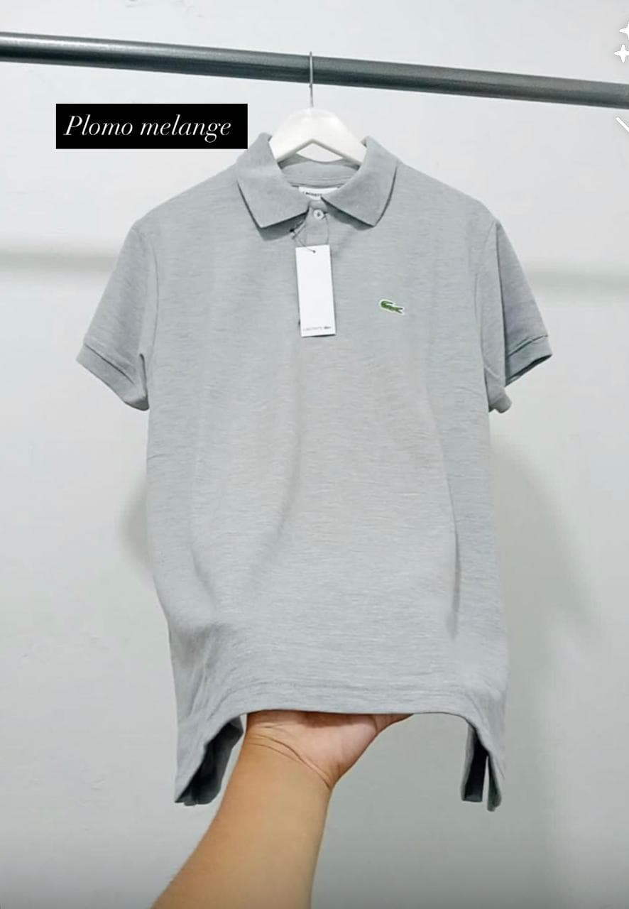 Polo Cuello Camisero Lacoste para caballeros — PLOMO - S