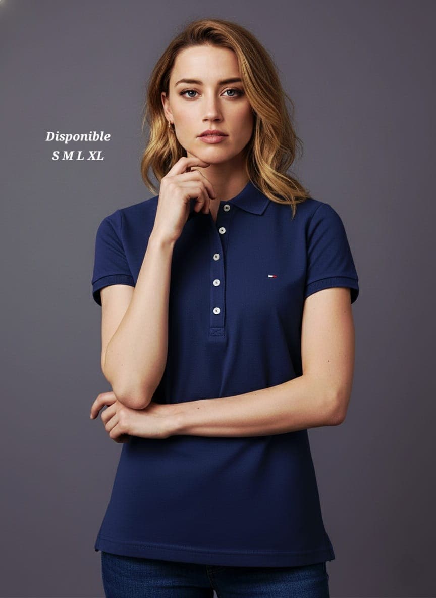 Polo Camisero Tommy Hilfiger para Dama — AZUL - L