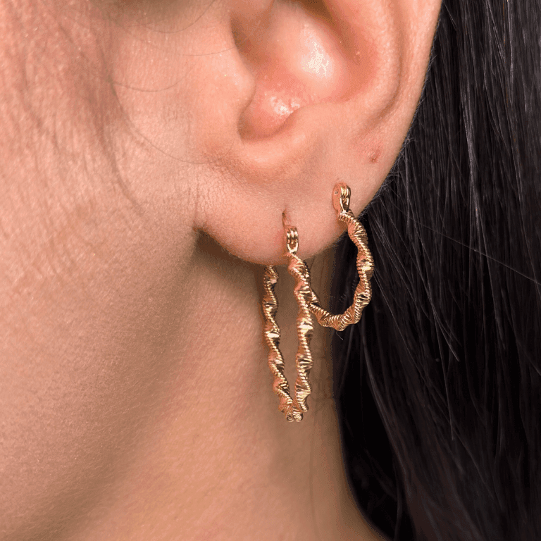 Brinco Argola Empolgação Banho de Ouro 18k