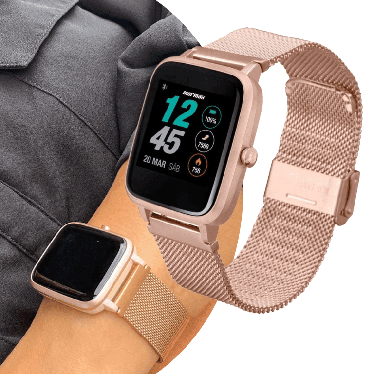 Relógio Smartwatch Mormaii Life Rosé Gold MOLIFEAH/7J