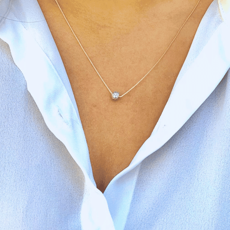 Choker Pingente Bolinha Banho de Ouro 18k — default