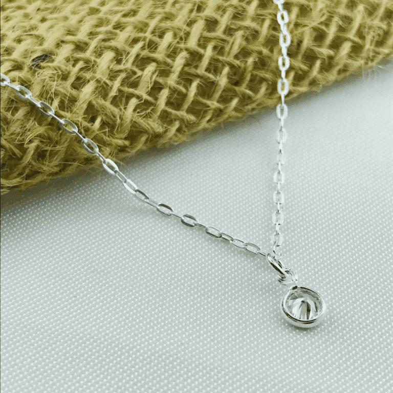 Tornozeleira com Pingente Ponto de Luz Prata 925