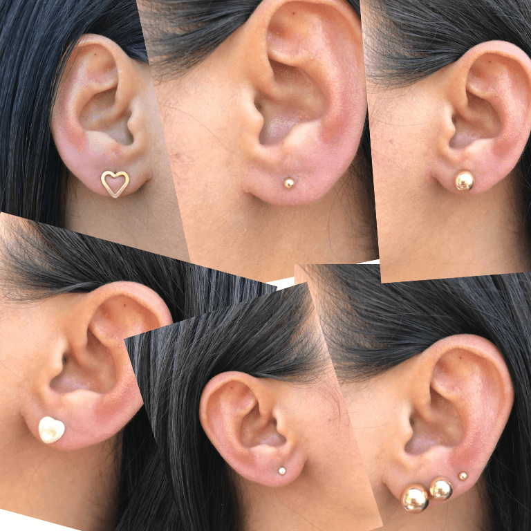 Kit de Brincos 35 Pares Banho Ouro 18k