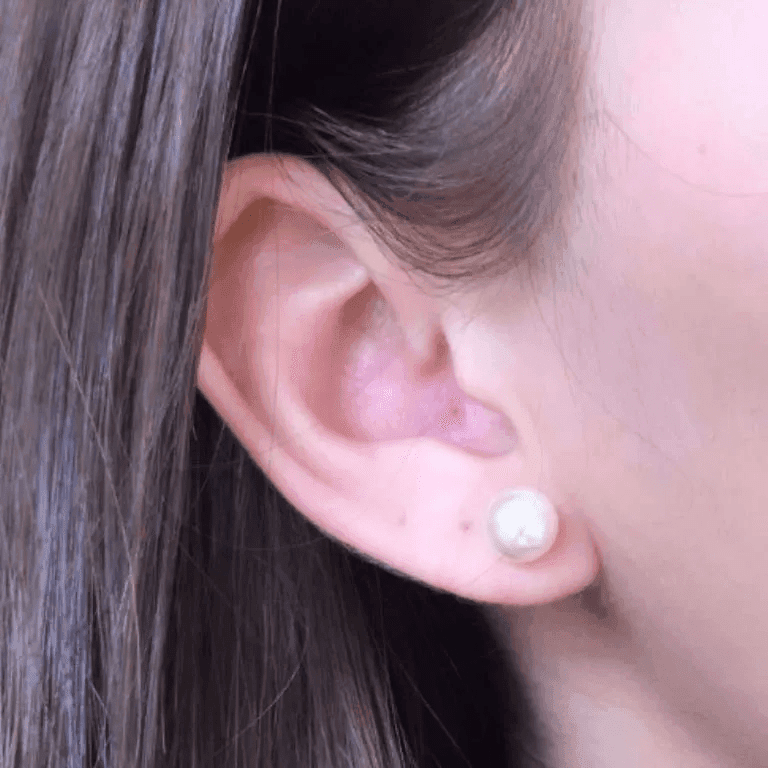 Conjunto de Gargantilha com Brinco Pérola Banho Ouro 18k