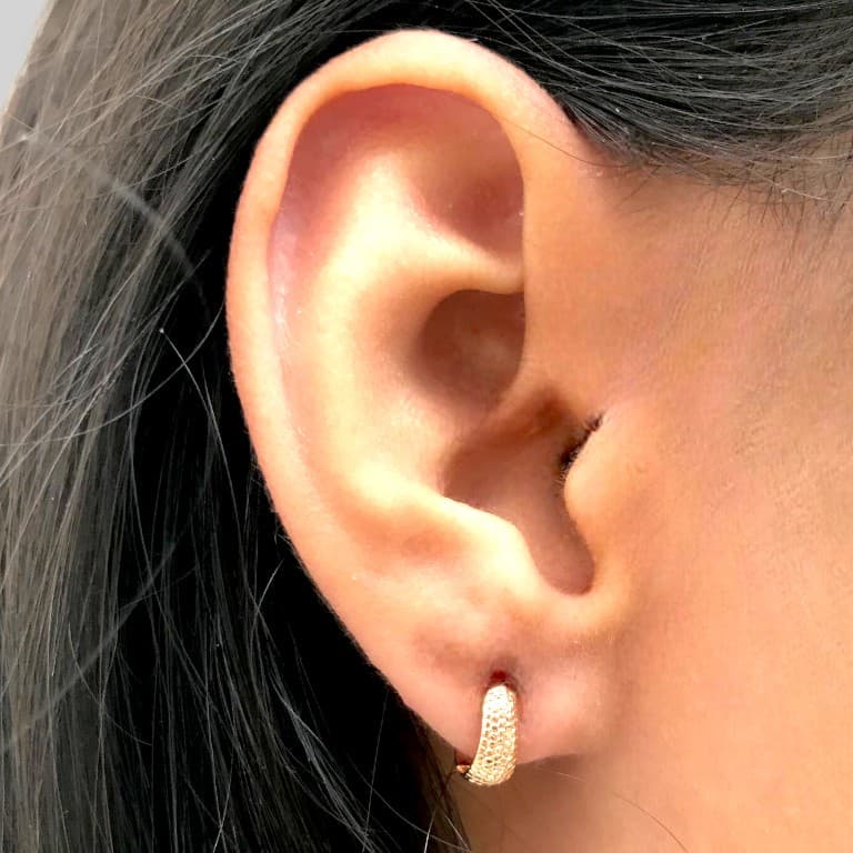 Brinco Argola Detalhes Banho Ouro 18k — default