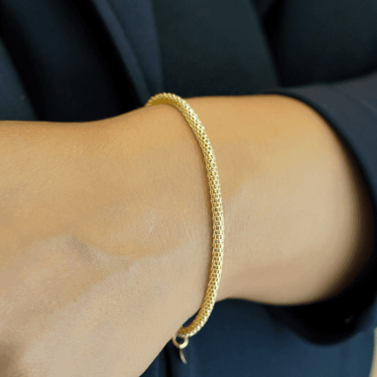 Pulseira Elegância Malha Funaro — Ouro 18k