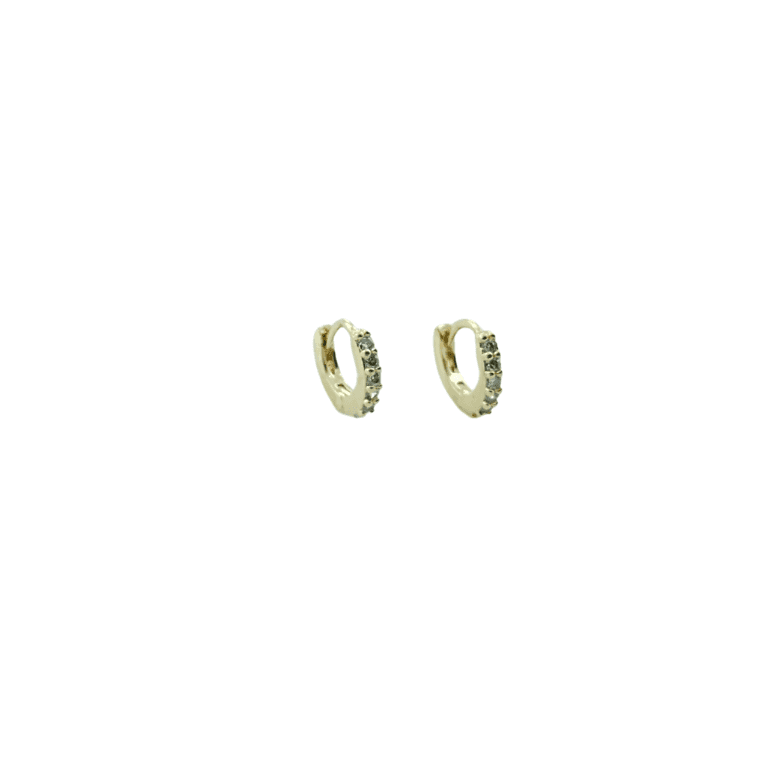 Brinco Argola Cravejado Banho de Ouro 18k