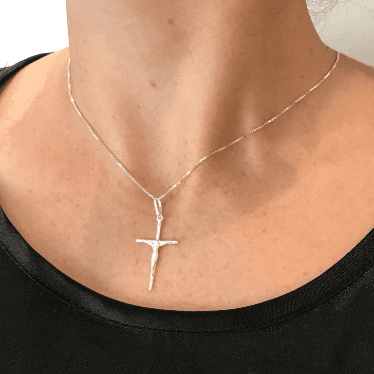 Pingente Crucufixo Cristo Prata 925 — default