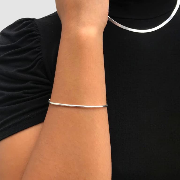 Bracelete Liso Prata 925 — default