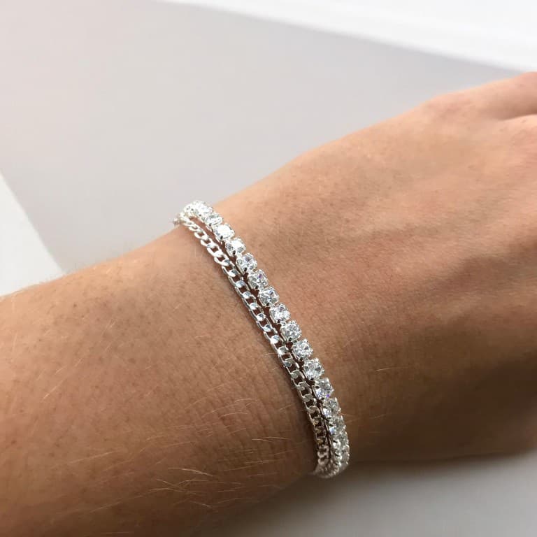 Pulseira Riviera Dupla Banho de Ródio — default