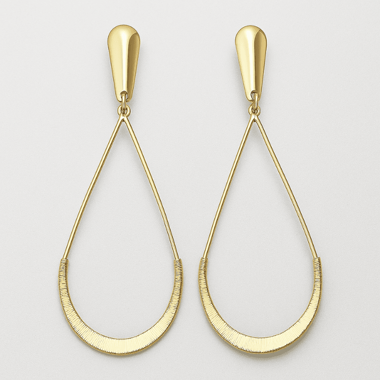 Brinco Argola Oval Banho de Ouro 18k — default