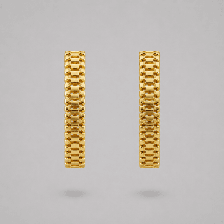 Brinco Longo Lacraia Banho de Ouro 18k — default
