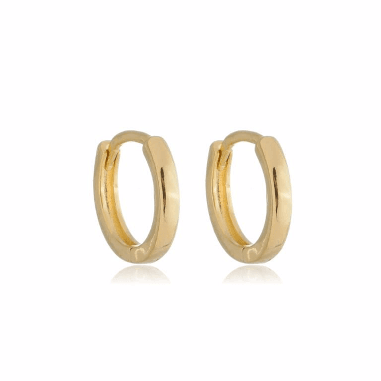 Brinco Argola Lisa Banho de Ouro 18k