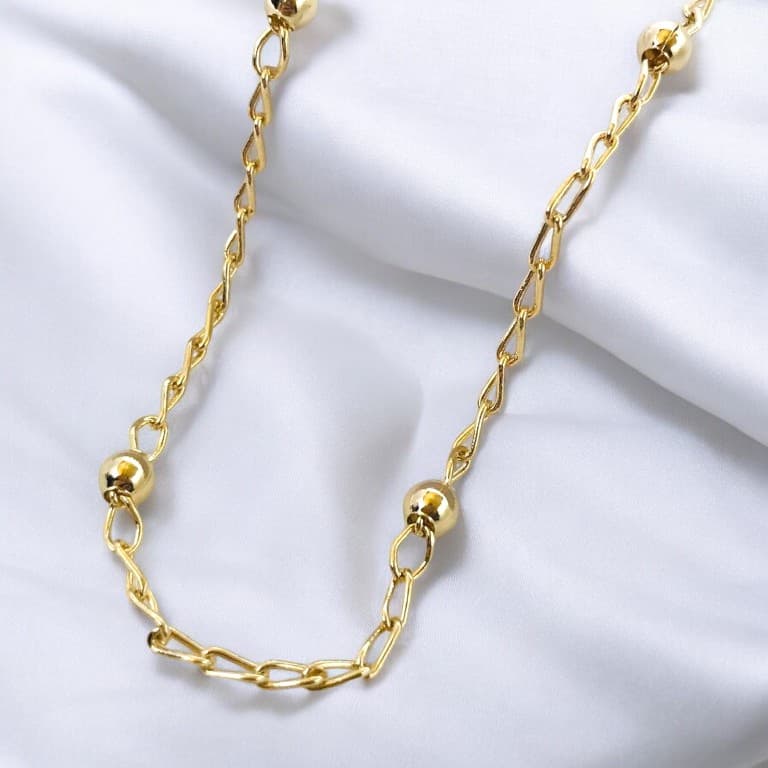 Pulseira Bolinhas 15 cm Banho de Ouro 18k — default
