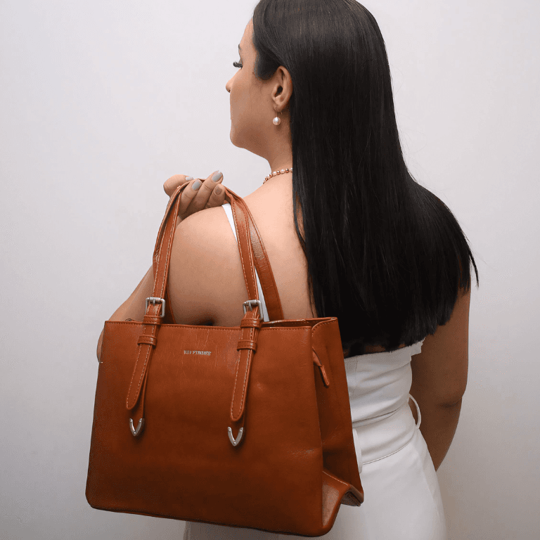 Bolsa em Corino com Alça Removível Café — default