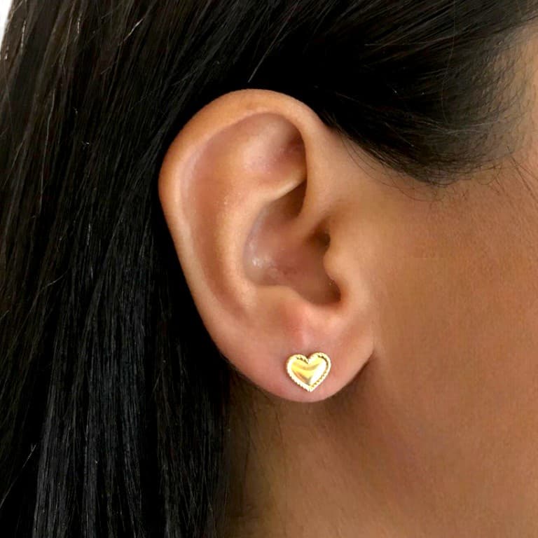 Brinco Coração Banhado a Ouro 18k — default