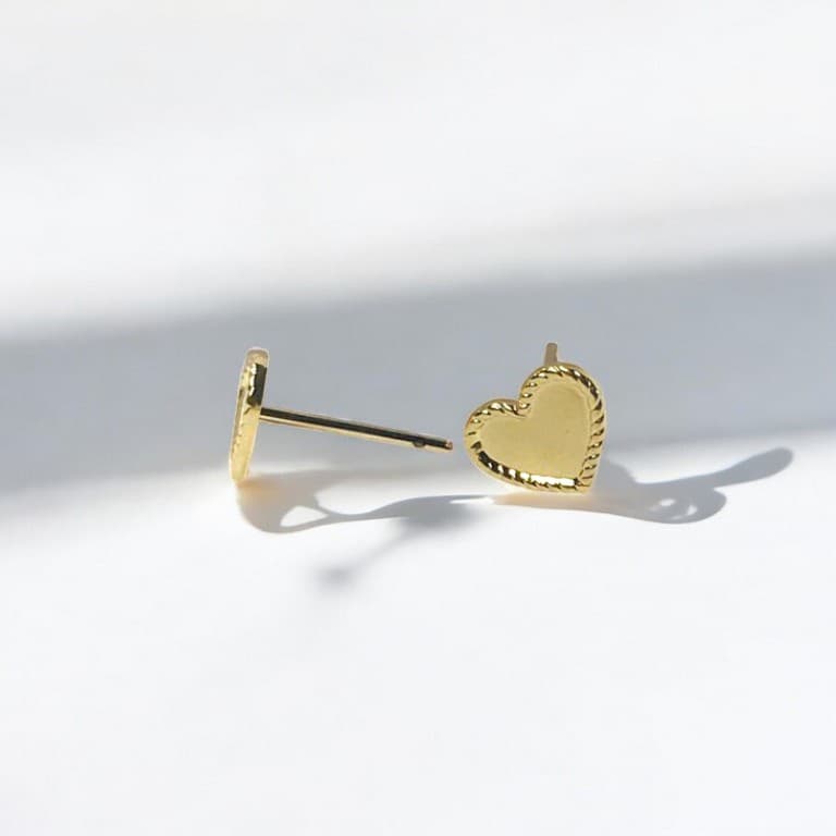 Brinco Coração Banhado a Ouro 18k