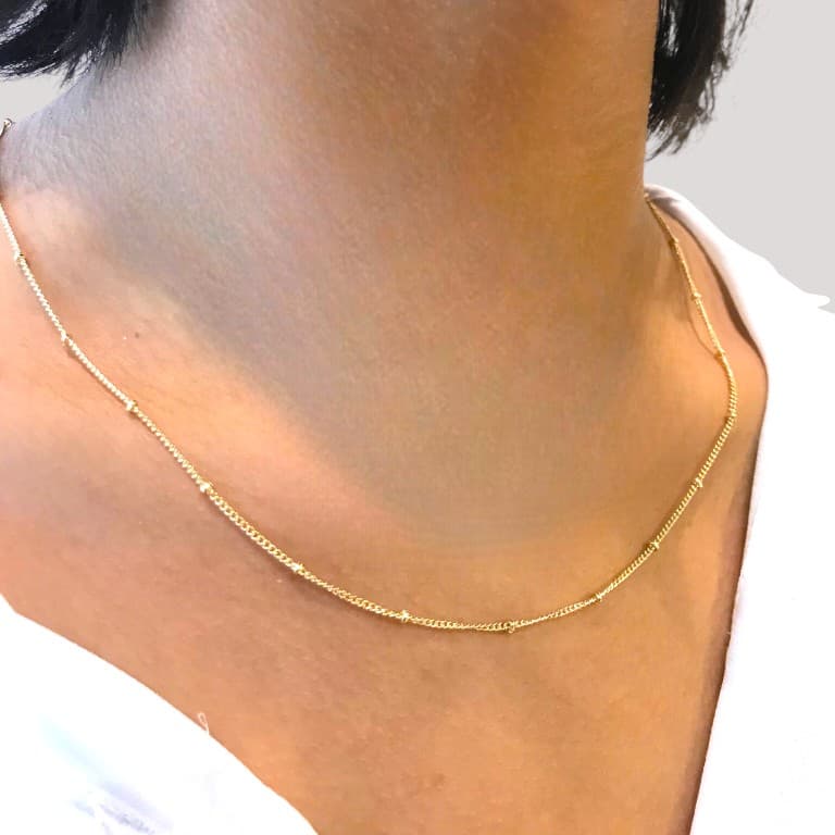 Colar Bolinhas Banhado a Ouro 18k — default