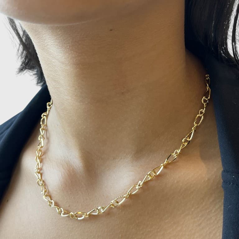 Corrente Elos Ovais Banhada a Ouro 18K — default