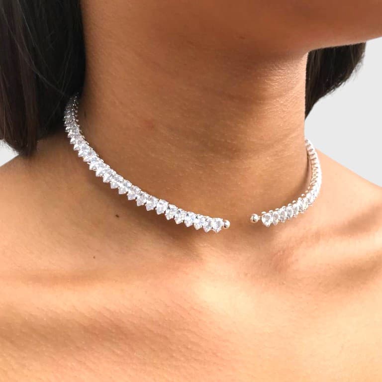 Choker Aro Riviera com Zirconias