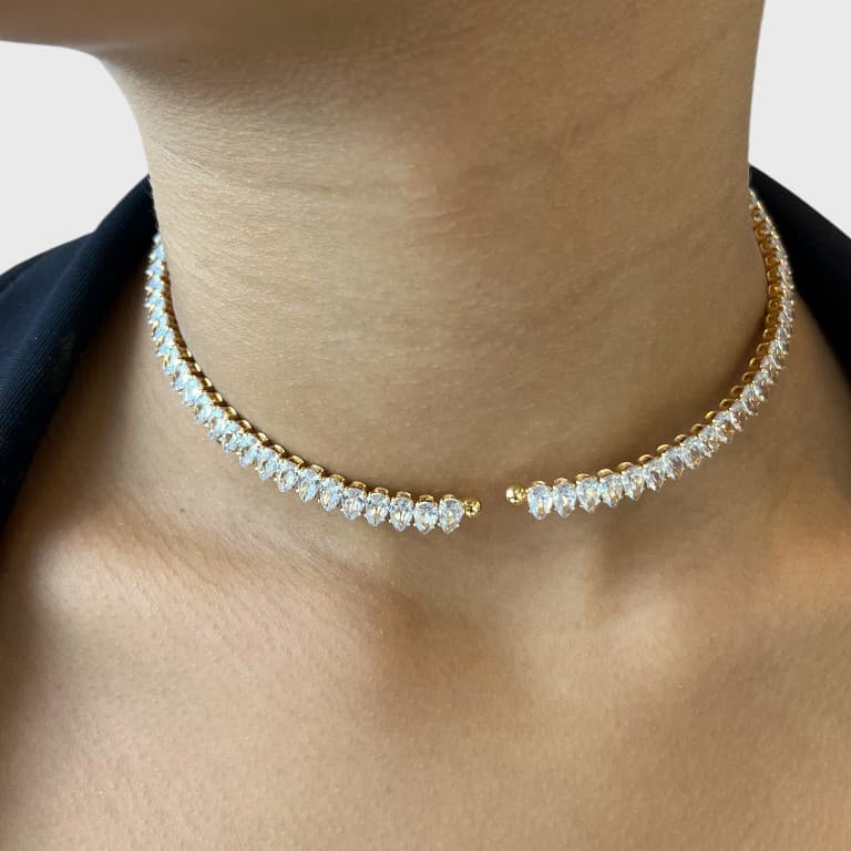 Choker Aro Riviera com Zirconias