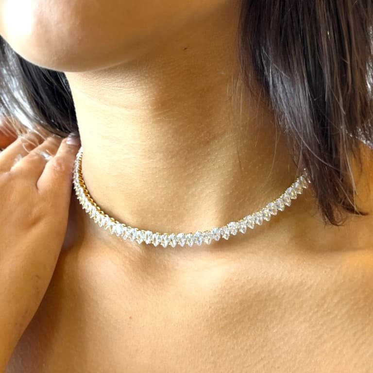 Choker Aro Riviera com Zirconias