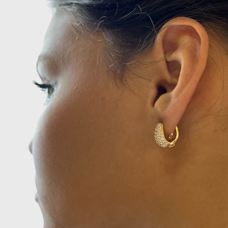 Brinco Argola Com Zirconias — p