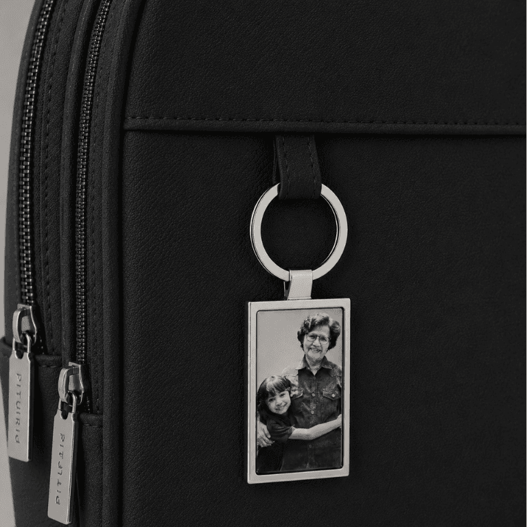 Chaveiro Retangular Personalizável em Aço Inoxidável Frente