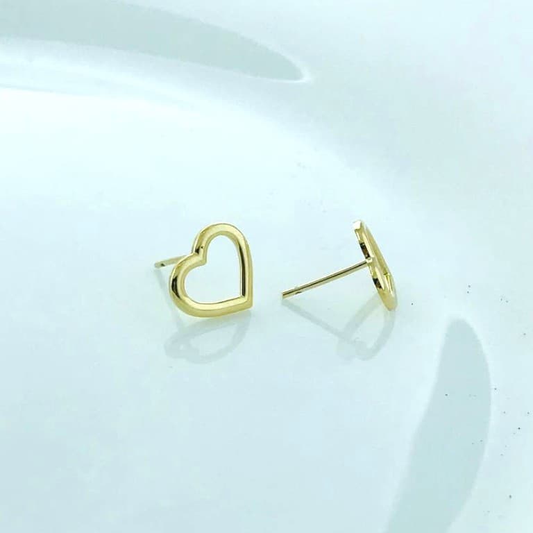 Brinco Coração Banhado a Ouro 18K — default