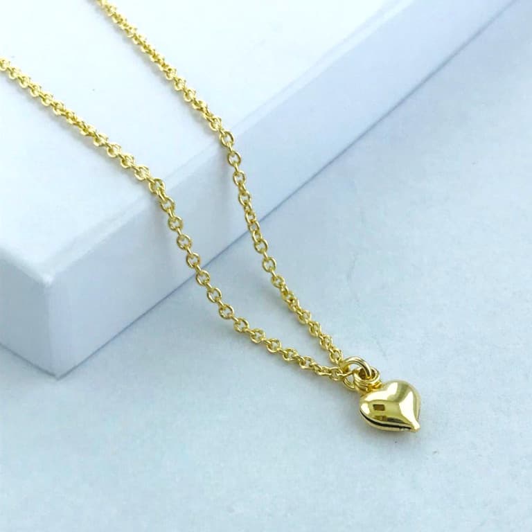 Tornozeleira com Pingente de Coração Banhado a Ouro 18K