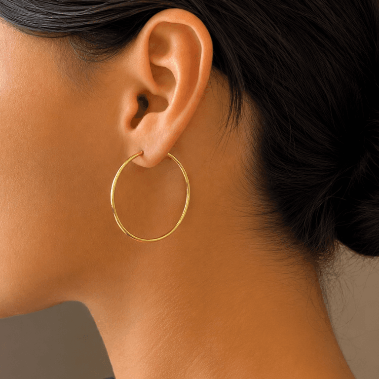 Brinco Argola Lisa Banhado a Ouro 18K — default