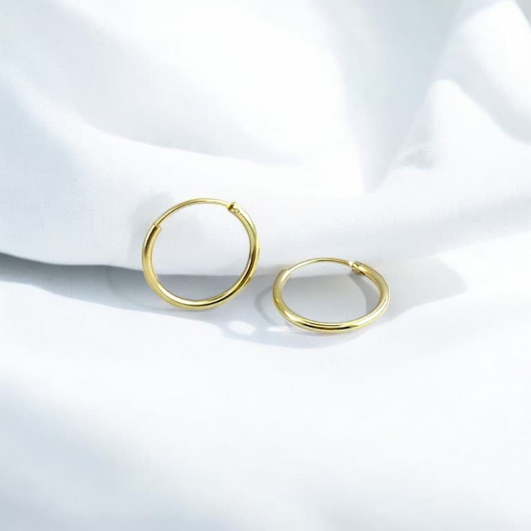 Brinco Argola Lisa Banhado a Ouro 18K — default