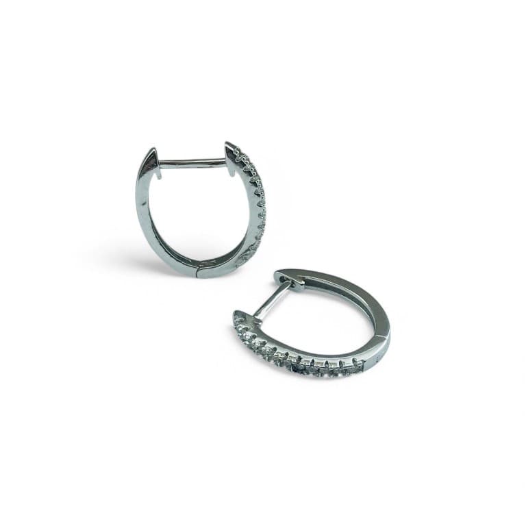 Brinco Argola Oval Prata 925 com Zircônias — default