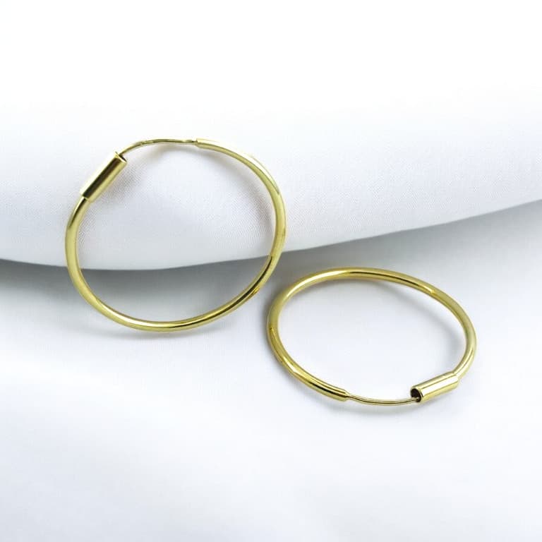 Brinco Argola Lisa Banhado a Ouro 18K — default