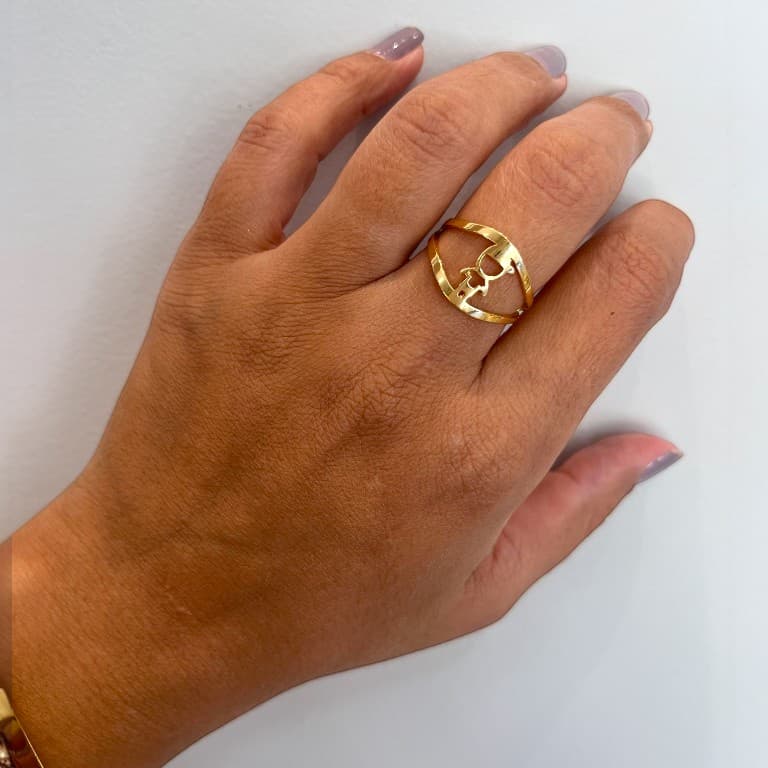 Anel Menino banhado a Ouro 18K — 22