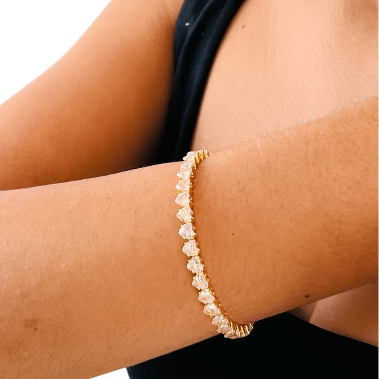 Bracelete Ajustável Todo em Zircônia