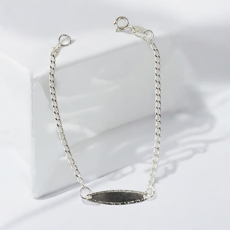 Pulseira Infantil com Plaquinha para Personalização Prata 925 — default