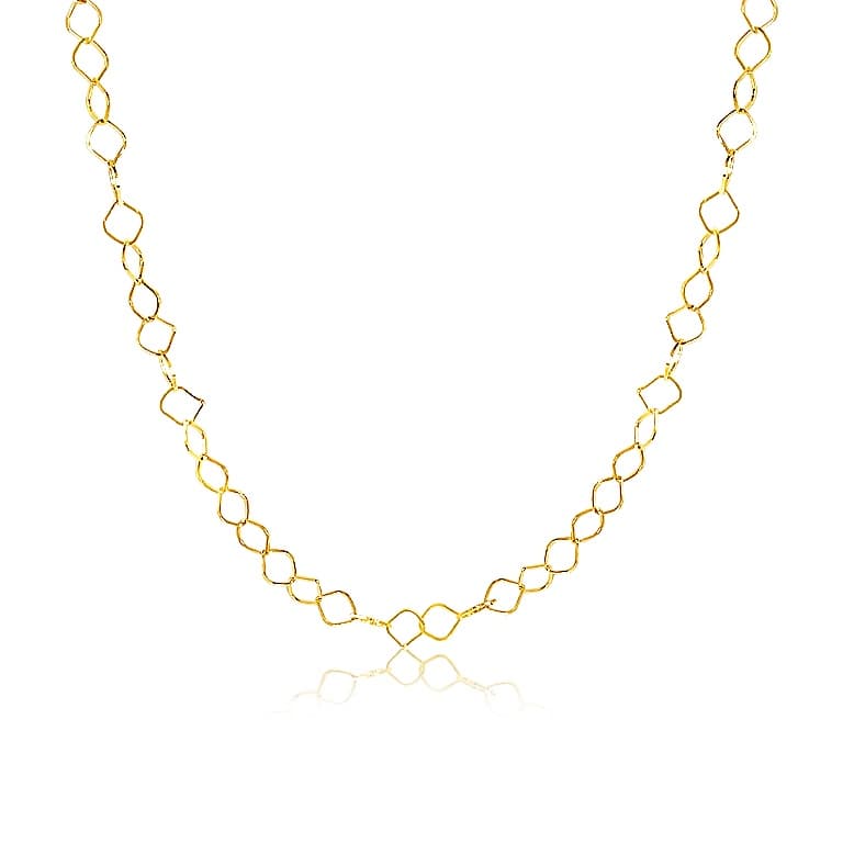 Corrente Elos Quadrados Elegância Moderna Banhado a Ouro 18K — default