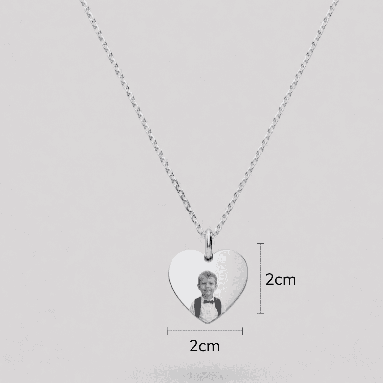 Pingente Personalizável Formato Coração Prata 925