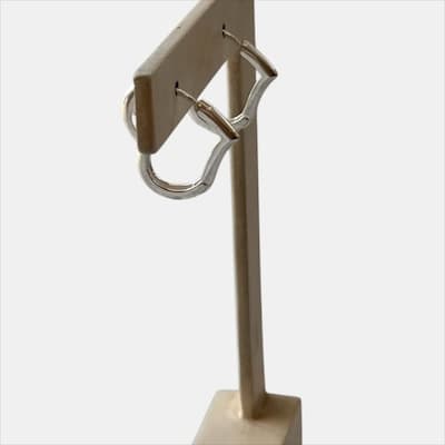 Brinco Argola Coração em Prata 925
